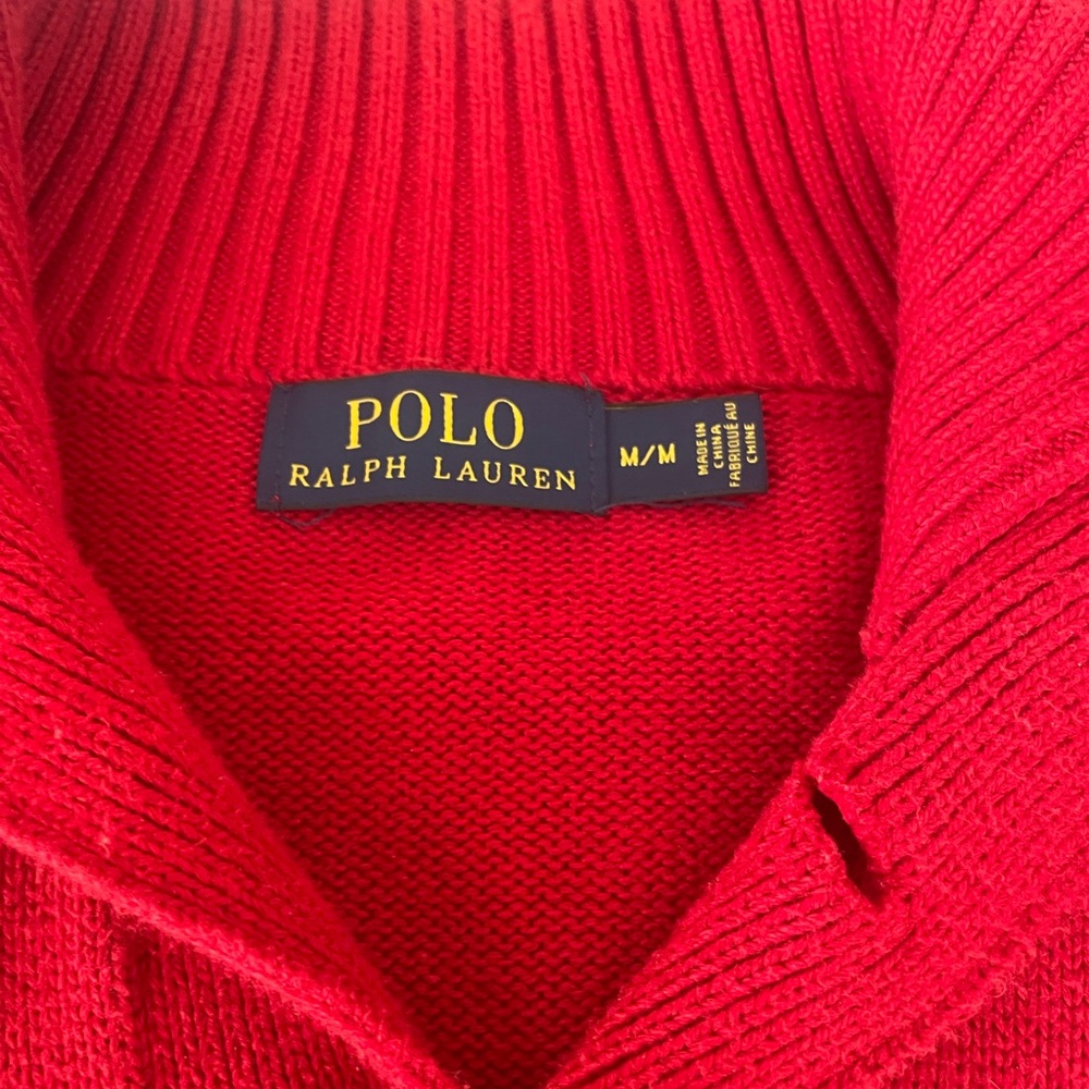 Polo Ralph Lauren Knit 1/4 Button Pullover Sweater - Picture 3 of 9